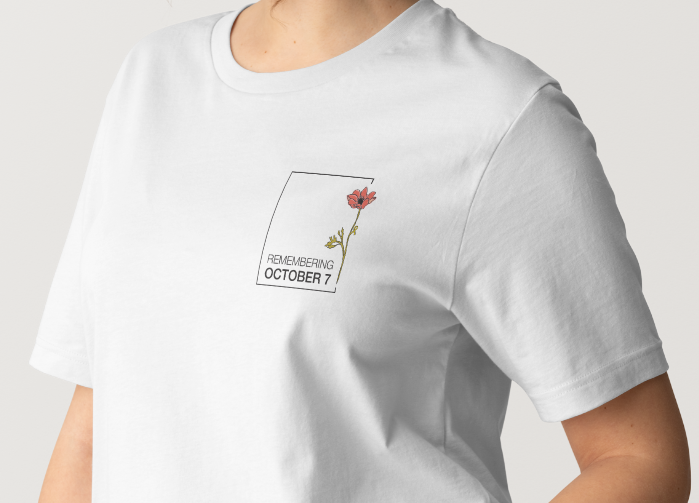 October 7th Memorial T-Shirt - White and Colored Print