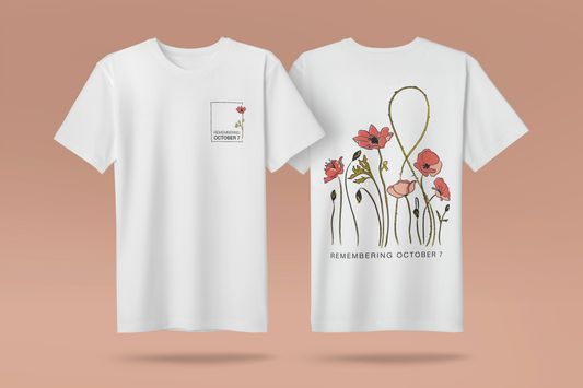 October 7th Memorial T-Shirt - White and Colored Print